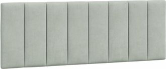 vidaXL Cabecero De Cama Acolchado Terciopelo Gris Claro 120 Cm Vidaxl