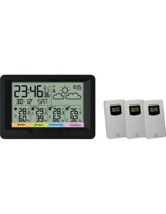 OEM Optex Modelo De Estaci&oacute;n Meteorol&oacute;gica Negro Y Blanco Precisa