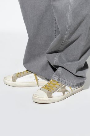 Golden Goose Super-Star Double Sports Shoes, Mens, White