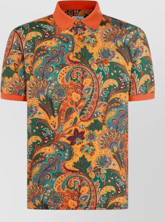 Etro polo shirt with contrasting collar and cuffs