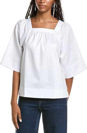 Foxcroft Violet Elbow-Sleeve Matte Top