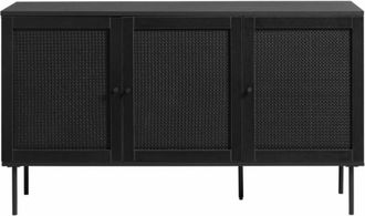 Meubles et Design Buffet de 3 puertas de madera y metal L140cm - Negro