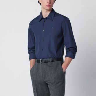 Burberry Blue cotton shirt with EKD
