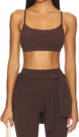 YEAR OF OURS Studio Racer Bralette In Dark Oak