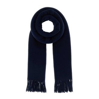 Maison Kitsun&eacute; Winter Scarves, male, Blue, Size: ONE SIZE Fox Head Scarf