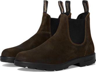 Blundstone Mens Blundstone 1615 Boots Olive Suede Round Toe Ankle Chelsea RHS6665