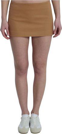 Frankie Shop Hera Minirok - Dames - Rokken - Bruin - Maat: L Katoen