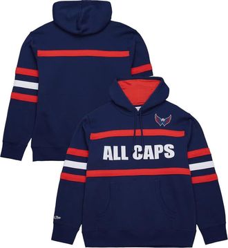 Mitchell & Ness Mens Mitchell & Ness Navy Washington Capitals Head Coach Slogan Pullover Hoodie at Nordstrom, Size Xxx-Large