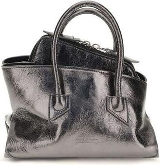 The Attico La Passeggiata Top Handle Bag Gray