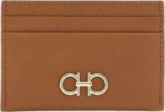 Ferragamo Portacarte di credito Gancini Ferragamo in pelle a grana