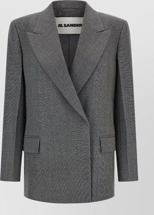 Jil Sander wool blazer single breasted structured shoulders
