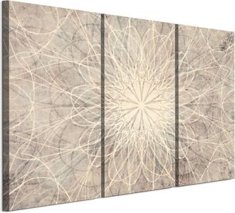 OEM Cuadro Sobre Lienzo Italiano De 90 X 60 Cm, Tr&iacute;ptico - Estilo Boho - Fondos Y Estampados Cuadro Sobre Lienzo Italiano De 120 X 80 Cm, Tr&iacute;ptico - Estil