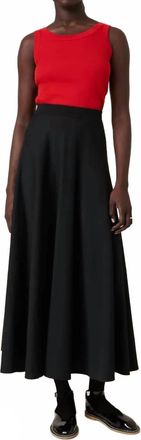Kowtow Sphere Midi Skirt In Black