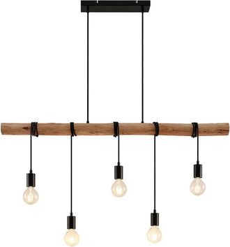 Lindby L&aacute;mpara Colgante rom En Marr&oacute;n De Madera - Lindby