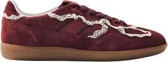 Alohas Tb. 490 Gehaakte Bourgondische Leren Sneakers - Dames - Sneakers - Rood - 41 EU - Su&egrave;de - Schoenen