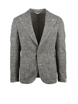 L.B.M. 1911 Grey Men Cotton Silk Jacket