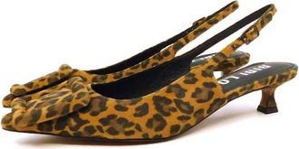 Bibi Lou Womens Lou Bonnie Slingback Pump In Leopard