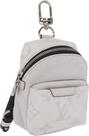 Louis Vuitton Pre-owned Accessories, female, White, Size: ONE SIZE Pre-owned Canvas Key Holder