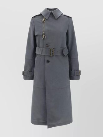 Burberry belted trench coat epaulettes