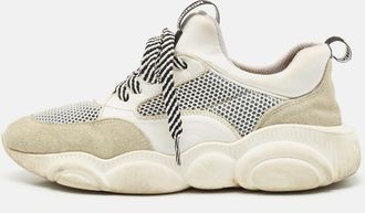 Moschino Multicolor Suede And Mesh Fluo Teddy Sneakers