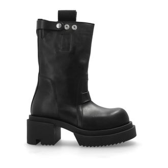 Rick Owens Botas de Cuero sin Cierre Bogun - Shoes - Mujer - Negro - 38 EU