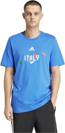 adidas Itali&euml; Figc Nazionale Italiana T-shirt - Heren - Sportshirts - Blauw - XL - Fitness