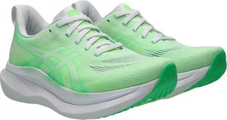 Asics Womens Glideride Max 2 Running Shoes In White/vital Green