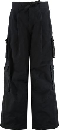 Dolce & Gabbana Mens Cargo Pants In Faille - Black Cotton - Size EU 50 (Mens)