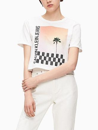 Calvin Klein Camiseta De Algod&oacute;n Org&aacute;nico Con Estampado Fotogr&aacute;fico