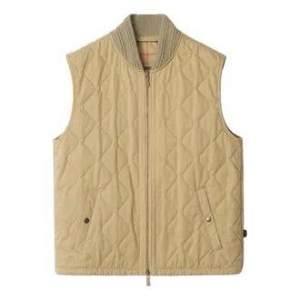 Burberry 25 Quilted Gabardine Gilet Beige 81101811