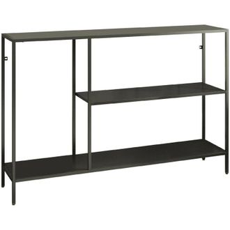 Dmora Dmora - Consola Vaprio, Mesa Multiusos, Gabinete De Soporte, Escritorio De Pasillo, 120x30 H80 Cm, Pizarra