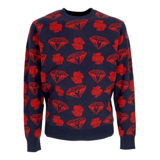 Billionaire Boys Club Diamonds & Dollars Gebreide Trui - Heren - Ronde hals truien - Veelkleurig - XL - Katoen - Truien & Vesten