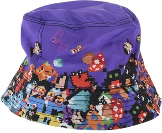 Dsquared2 Purple Printed Bucket Hat