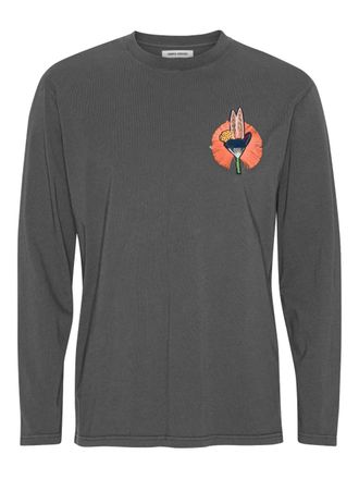 Henrik Vibskov abstract-print long-sleeve T-shirt - Grey