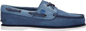 Timberland Klassieke Heren Bootschoen Donkerblauw Leer - Heren - Bootschoenen - Blauw - 45 EU - Leer - Schoenen