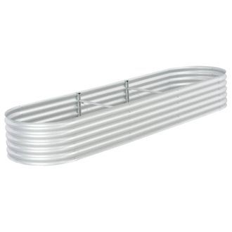 Berkfield Home Garden Raised Bed 320x80x44 cm Galvanised Steel Silver | Size: 320 x 80 x 44 cm