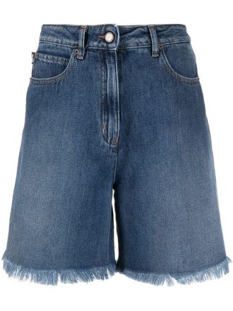 Love Moschino Shorts denim a vita liscia - Blu