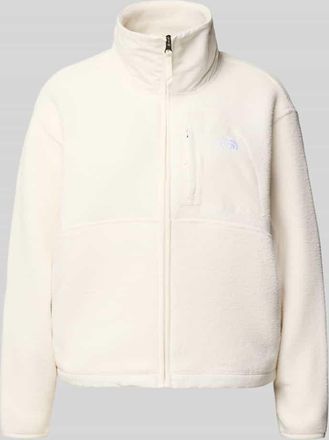 The North Face Fleecejacke mit Stehkragen und Label-Stitching in Offwhite, Gr&ouml;&szlig;e XL