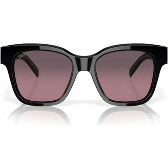 Costa 54mm Polarized Square Sunglasses in Black/Rose Gradient at Nordstrom
