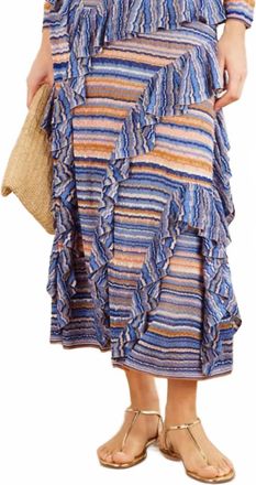 Ulla Johnson Delila Ruffle Knit Skirt In Sunset