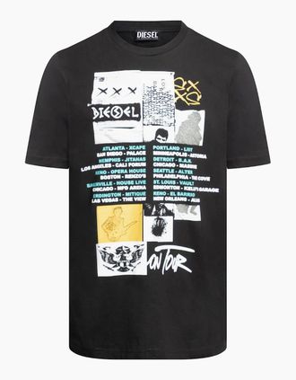 Diesel Mens T Just Rock A T-Shirt - Grey - Size: 46