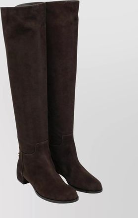 Dolce & Gabbana over-the-knee suede block heel boots