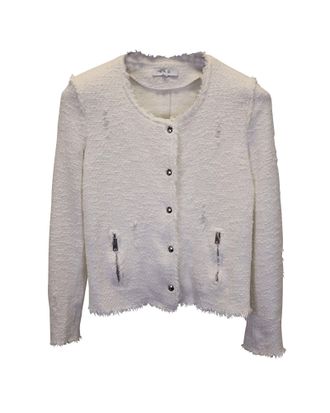 Iro Iro Agnette Tweed Jacket in White Cotton