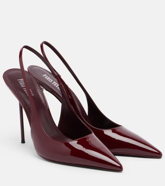 PARIS TEXAS Lidia patent leather slingback pumps