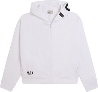 Freddy Felpa cropped cappuccio zip con stampa MST