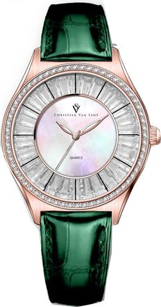 Christian Van Sant Womens Luna Mother of pearl Round 40mm