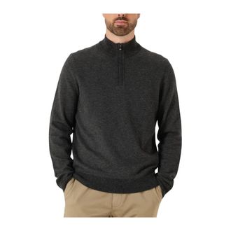 HUGO BOSS Truien & Vesten, Heren, Grijs, XL, Katoen, Hettore Half-zip Sweater