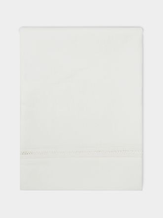 Volga Linen Diamond-Stitch Linen King Top Sheet