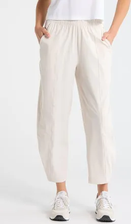 Zella Atlas High Waist Utility Adjustable Ankle Pants in Moonbeam at Nordstrom, Size X-Large