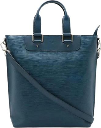 Louis Vuitton Pre-owned Tote Bags, male, Blue, Size: ONE SIZE Pre-owned Cabas Jour Epi 2way Business Bag